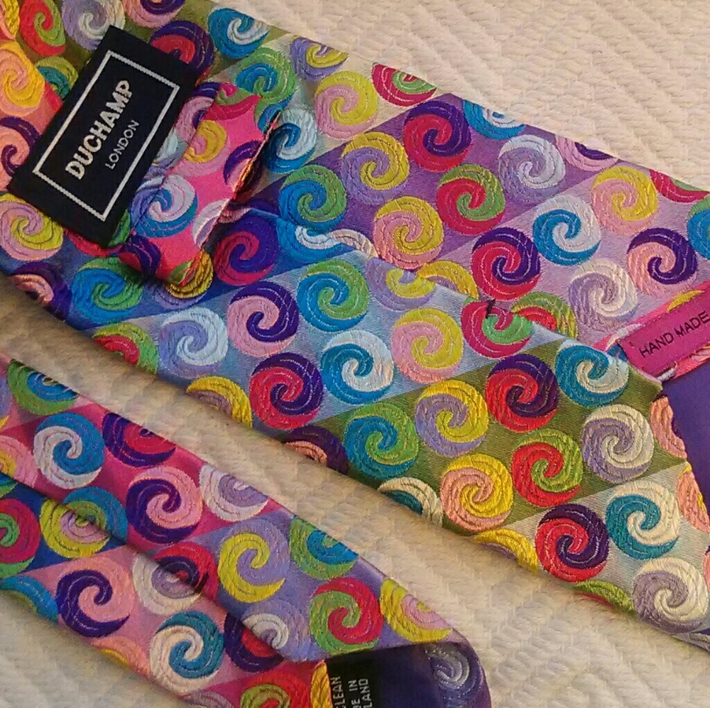Rare Duchamp London Blue Label Silk Tie 1/500 - Picture 3 of 6
